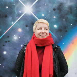 Sylwia with starred background