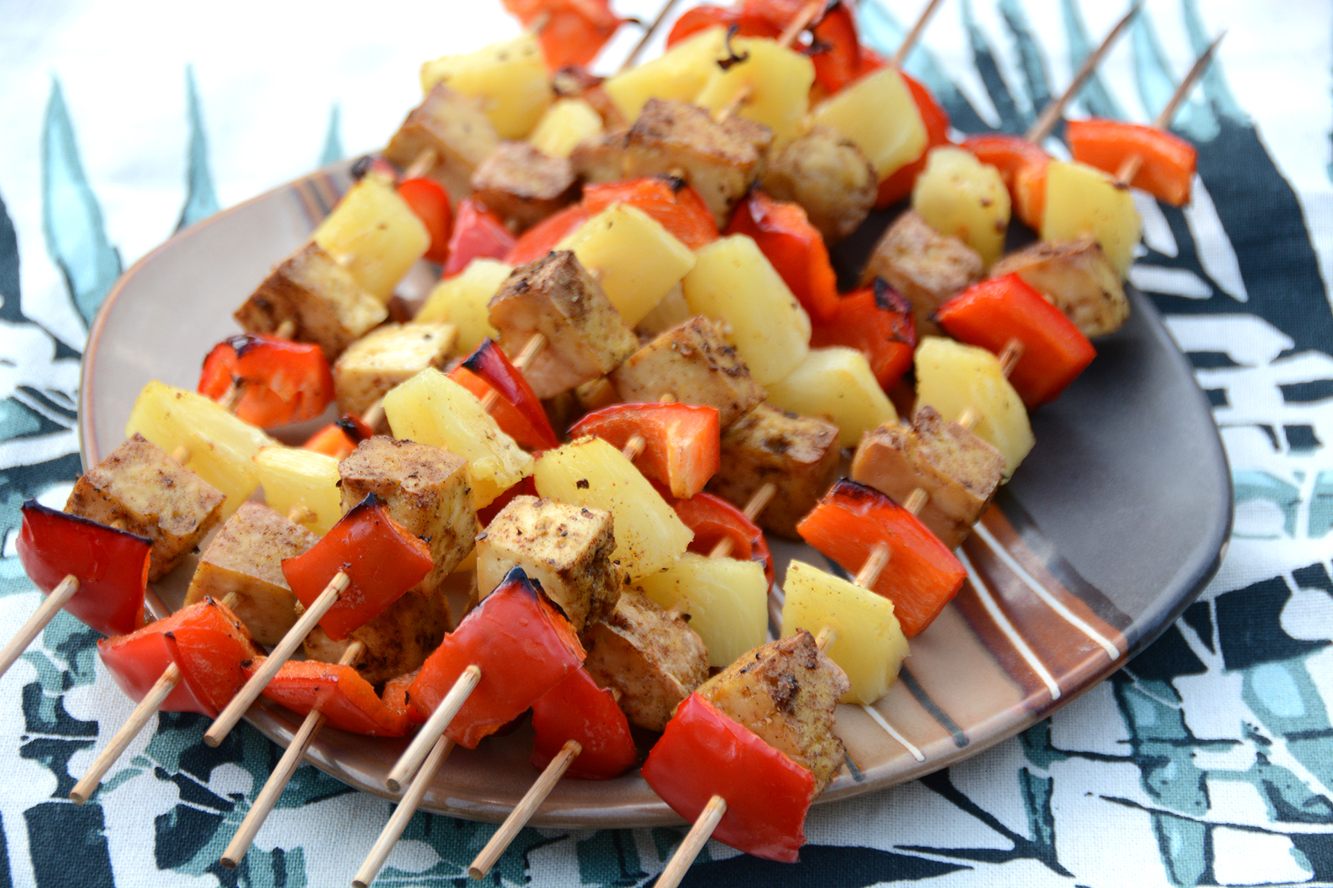 Pineapple & Tofu Skewers with Jerk Seasoning Voxel Hub