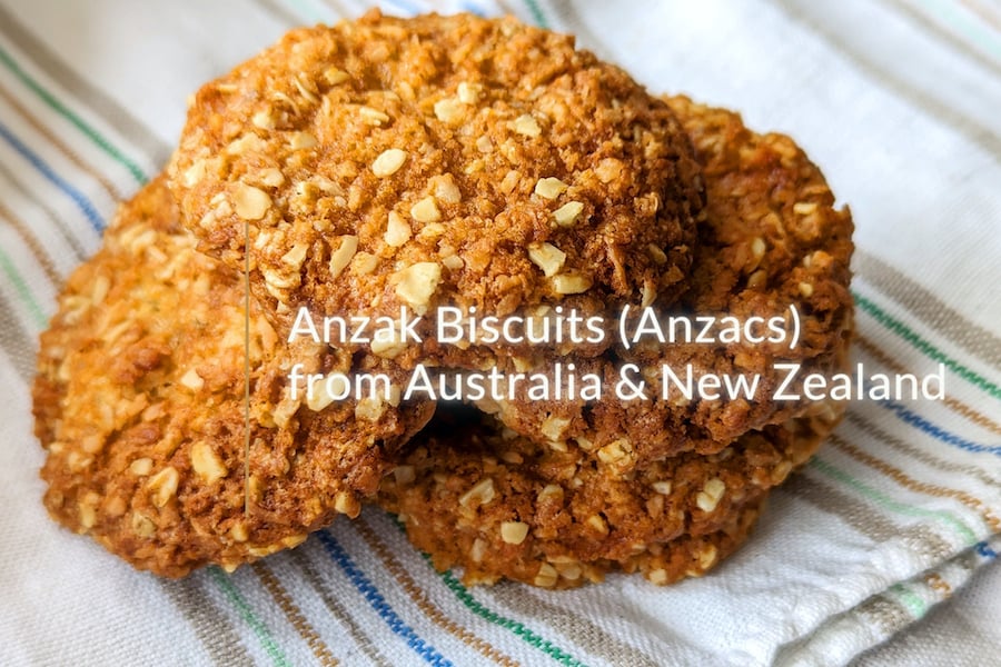 Anzak Biscuits (Anzacs) from Australia & New Zealand